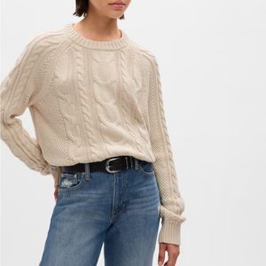 GAP - Cable Knit Sweater - S - Chino Beige